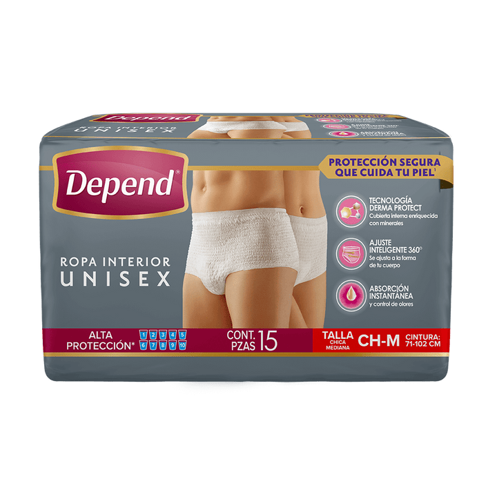 Depend Ropa Interior Depend® Ropa Interior Unisex Derma Protect 15s NT