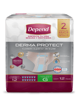 Depend PAÑAL PARA ADULTO Caja Pañal Depend® Derma Protect Grande 6 Paquetes