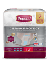 Depend PAÑAL PARA ADULTO Caja de Pañal Depend® Derma Protect Mediano 6 Paquetes