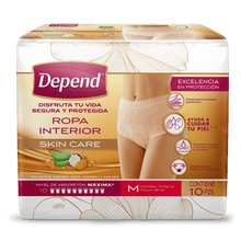 Depend ROPA INTERIOR PARA INCONTINENCIA Caja De Depend® Ropa Interior Skin Care Mediano 4 paquetes